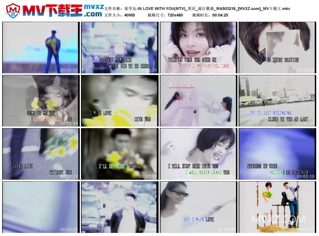 张学友-IN LOVE WITH YOU(MTV)_英语_流行歌曲_MA503218